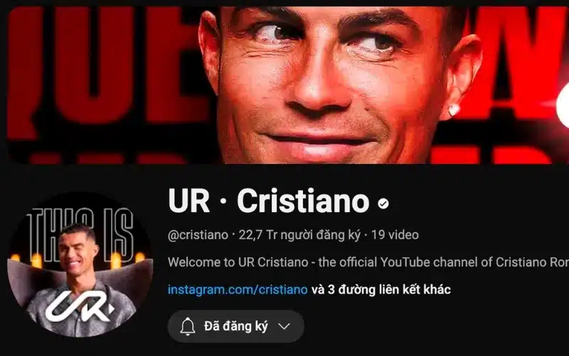 Choáng với số tiền Ronaldo kiếm được từ kênh Youtube