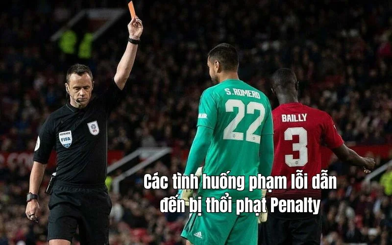 Các tình huống phạm lỗi dẫn đến bị thổi phạt Penalty