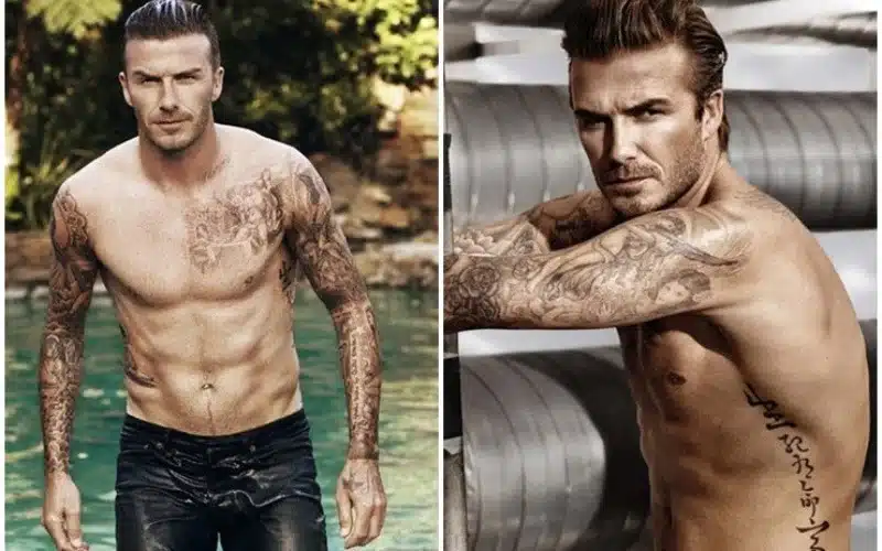 Beckham xăm tên con trai mình bên hông