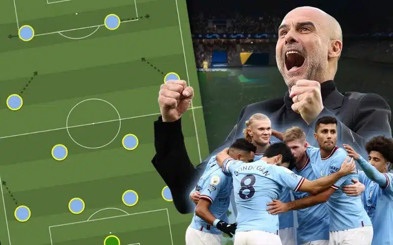 Pep Guardiola đã có thời kỳ huy hoàng tại Man City với sơ đồ chiến thuật 4-2-2-2