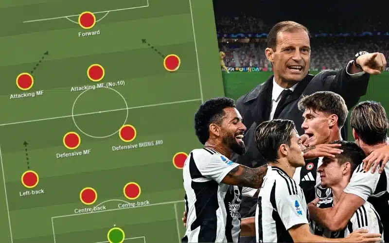 Sơ đồ 4-2-3-1 dưới thời Allegri đã giúp Lão bà có được lối chơi cực đẹp, hút mắt