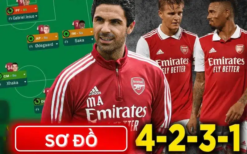 Sơ đồ 4-2-3-1 là đội hình được Arsenal sử dụng rất phổ biến