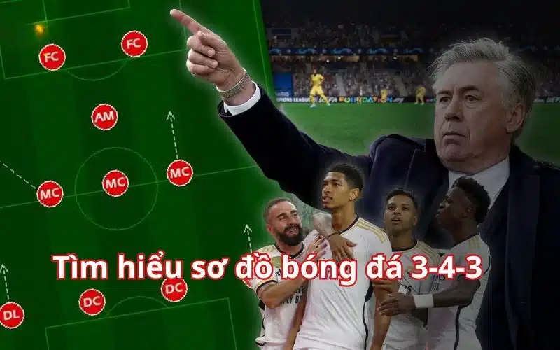 Tìm hiểu sơ đồ bóng đá 3-4-3