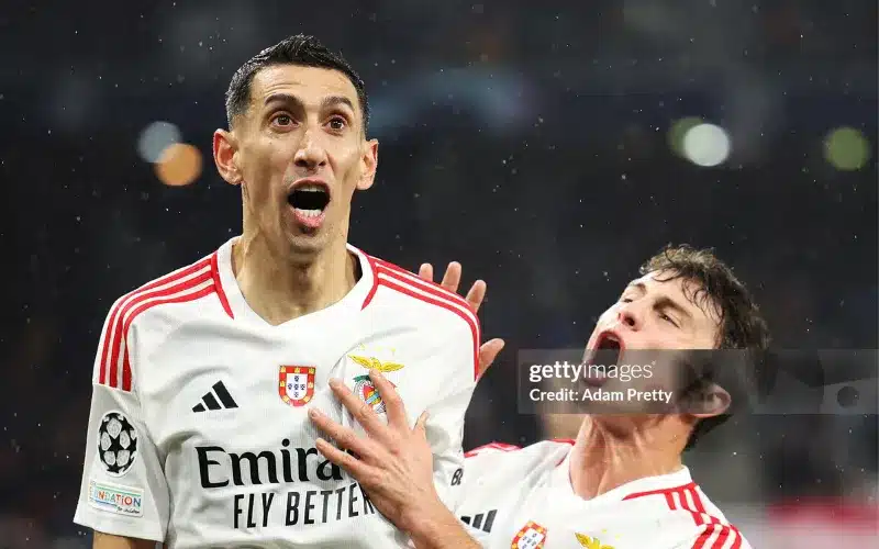 Di Maria liên tục ghi bàn và kiến tạo cho Benfica.